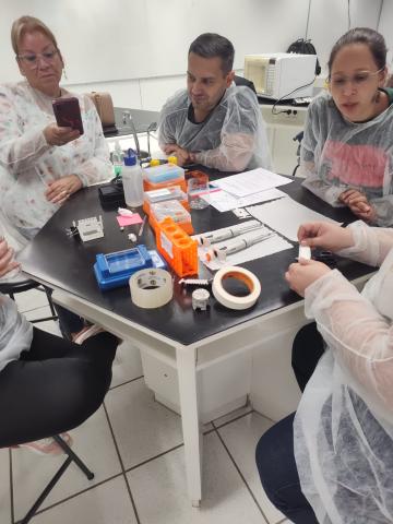 Teachers getting ready for Labs 2 and 4